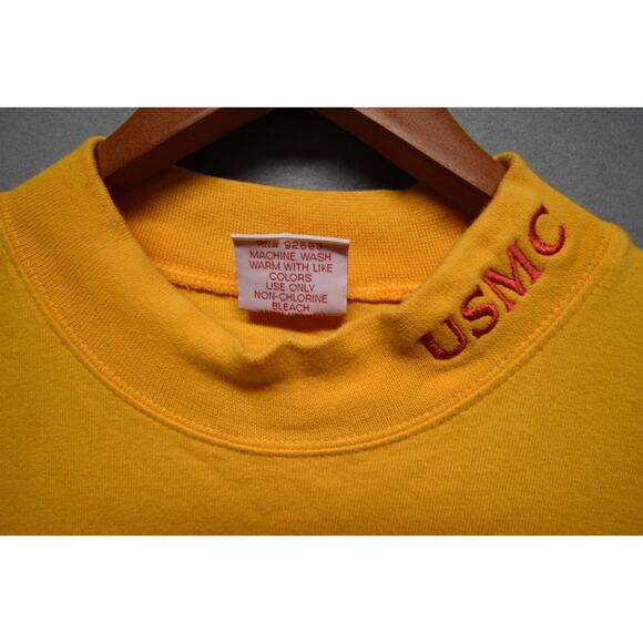 2006 Marine Corps Marathon Long Sleeve Shirt L USMC Competitor Yellow Vintage - Picture 3 of 10